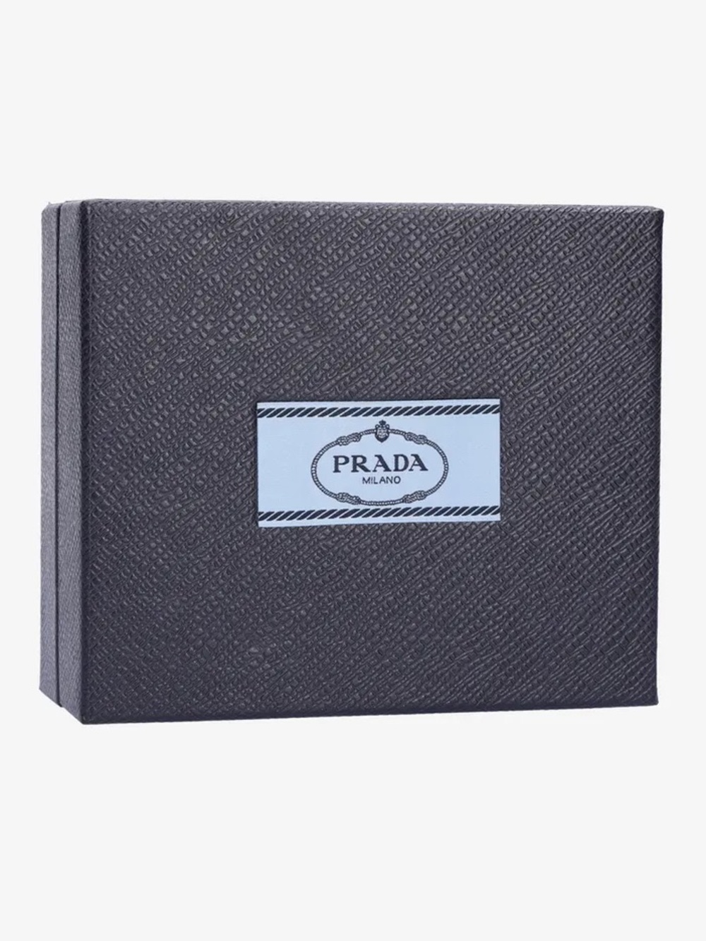 PRADA Milano Wallet Holder Textured Gift Box